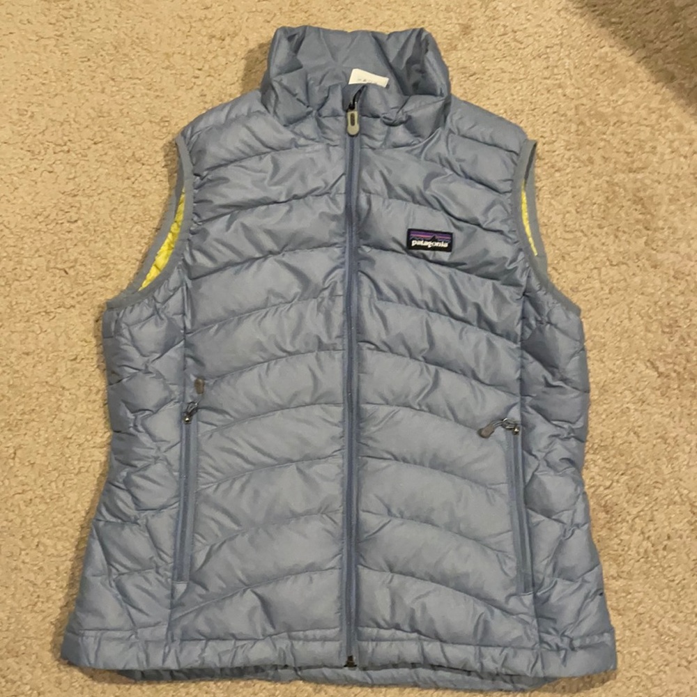 Patagonia Blue Grey Down Puffer Vest S